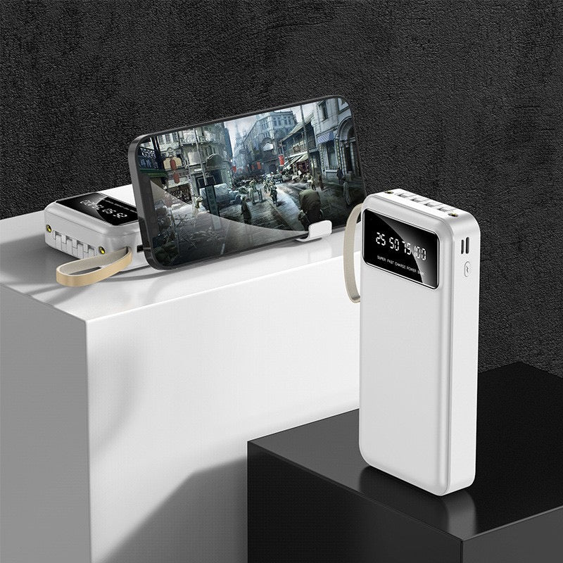 POWER BANK POWERCAVI 10000mAh CON CAVI INTEGRATI-RICARICA VELOCE