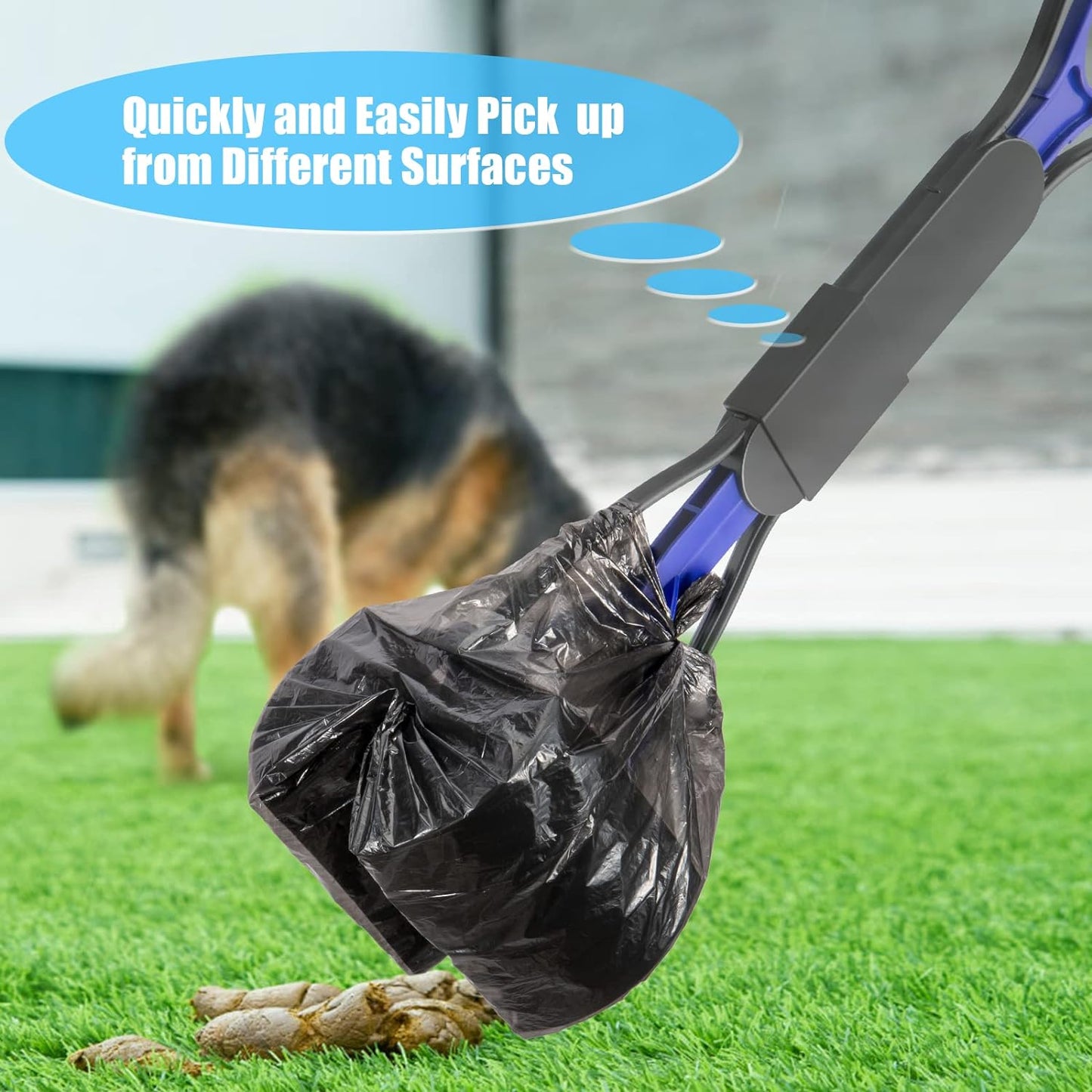 DOYADI 70CM DOG POOP SCOOPER WITH LONG HANDLE, DOG POOPER SCOOPER, DOG POOP COLLECTOR 