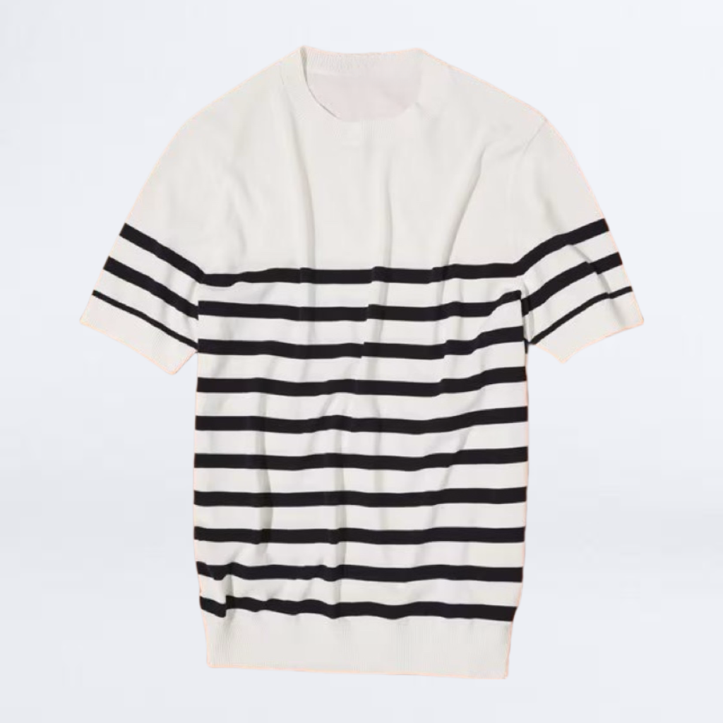 T-SHIRT IN MAGLIA A RIGHE