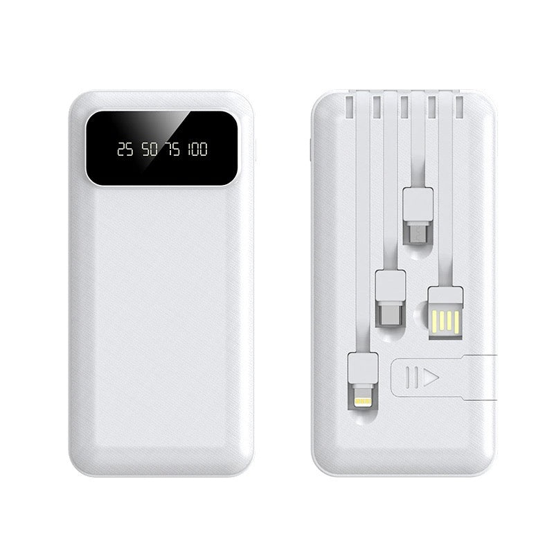 POWER BANK POWERCAVI PLUS 20000mAh CON CAVI INTEGRATI-RICARICA VELOCE