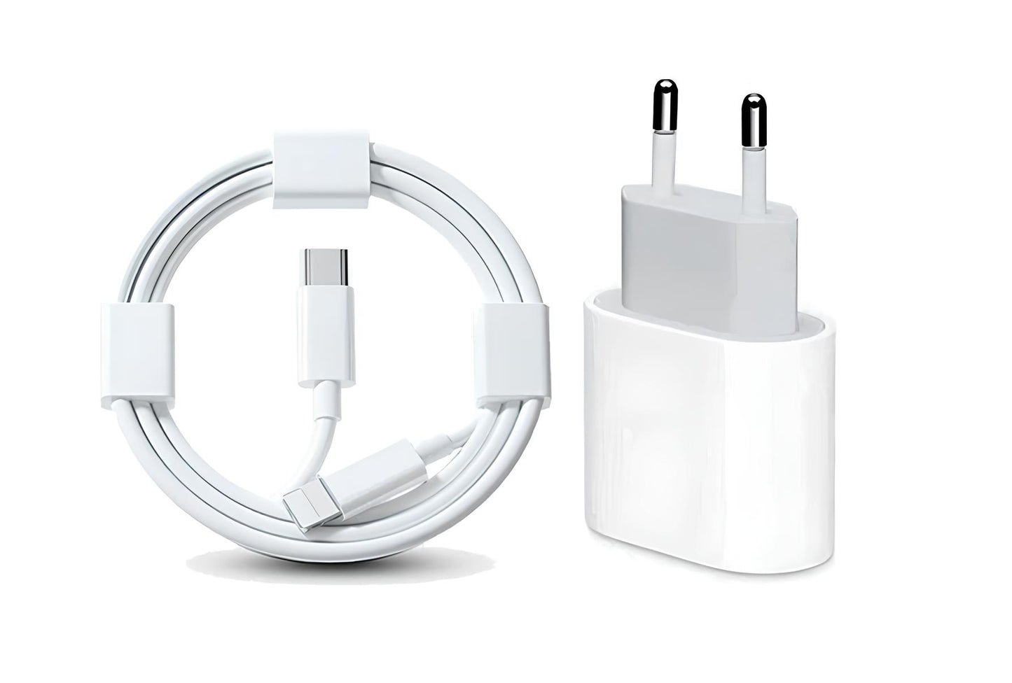 CARICATORE RAPIDO CERTIFICATO MFI DA 20W  CON CAVO USB C-LIGHTNING DI 1M - COMPATIBILE CON IPHONE E DISPOSITIVI APPLE