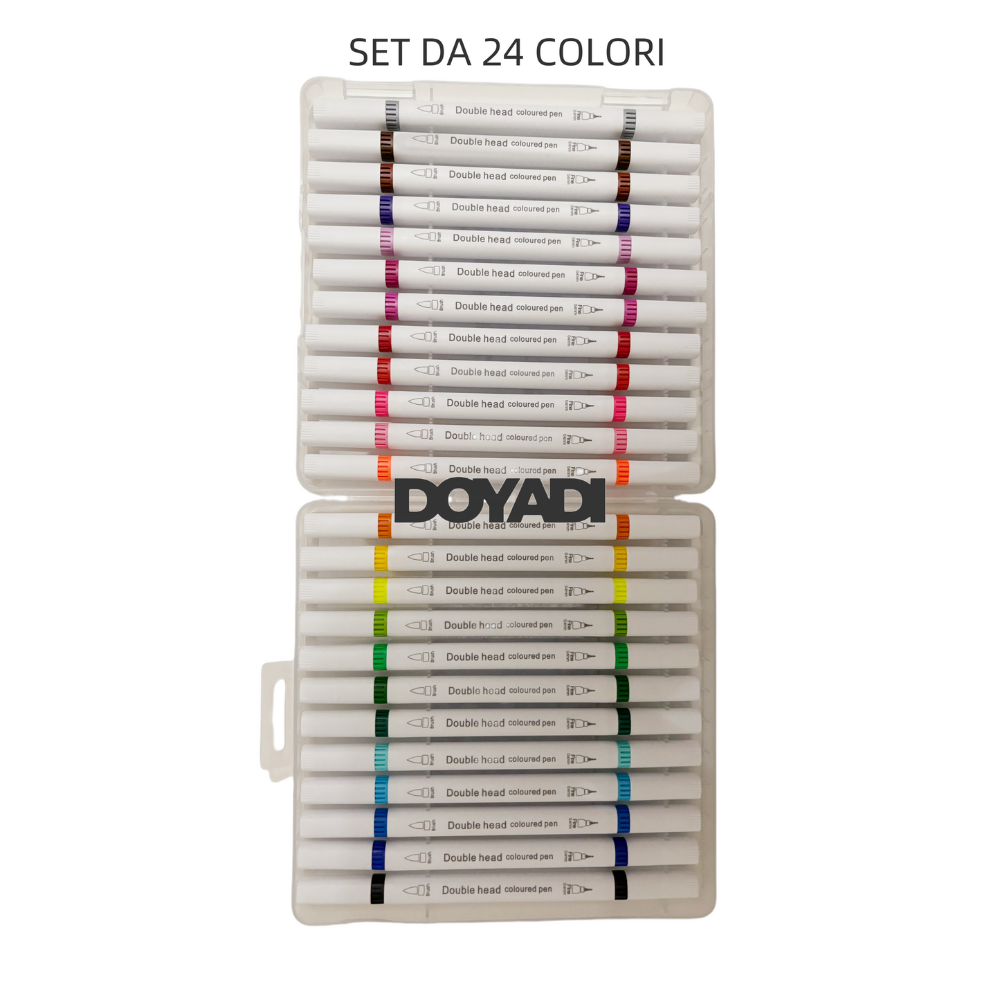 SET DA 12 A 36 COLORI-PENNARELLI A DOPPIA PUNTA A BASE D'ACQUA, 1,2mm e 0,4 mm