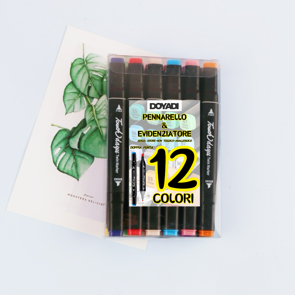 VAN NASSAU FINE ART Duo - Pennarelli set | Evidenziatori a doppia punta a base di alcool | Colori vivaci e intensi per dipinti, illustrazioni e disegni | 48 pezzi in confezione VAN NASSAU FINE ART Duo - Pennarelli set | Evidenziatori a doppia punta a base di alcool | Colori vivaci e intensi per dipinti, illustrazioni e disegni | 48 pezzi in confezione