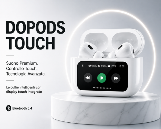 DOPODS TOUCH CUFFIE BLUETOOTH CON DISPLAY INTEGRATO